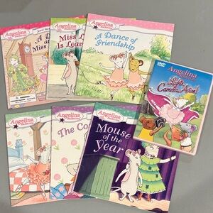 Angelina Ballerina Children's 6 Books & 1 DVD Bundle